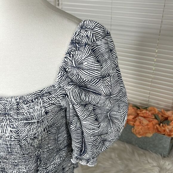 Roxy Sunset Walks Puff Sleeve Crop Size XL - Picture 3 of 6